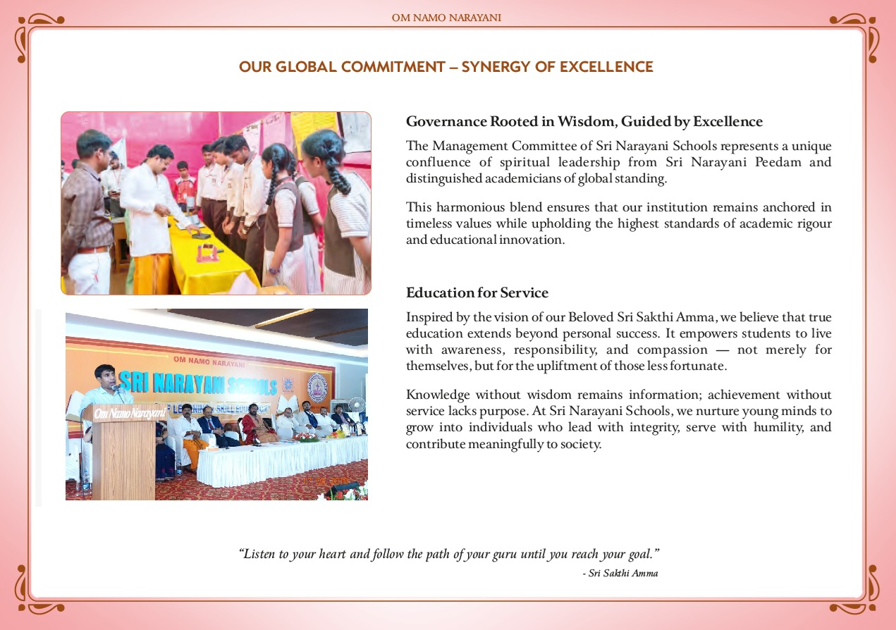 Our Global Commitment – Synergy of Excellence